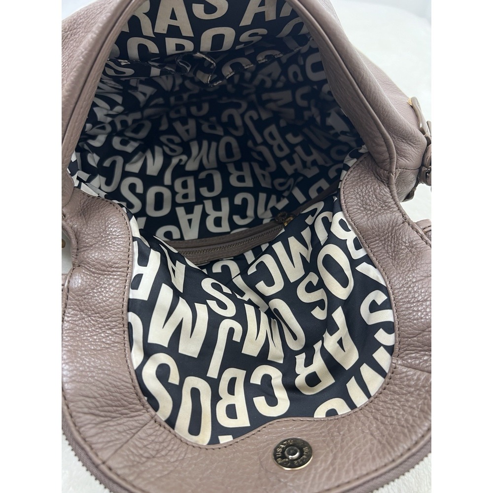 MARC BY MARC JACOBS Classic Q NATASHA Ash Brown Pebbled Crossbody Shoulder Bag - Picture 11 of 16